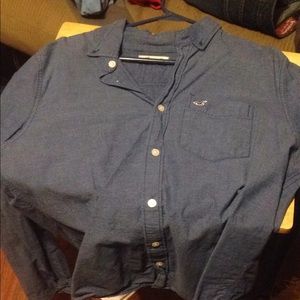 Blue Hollister dress shirt.